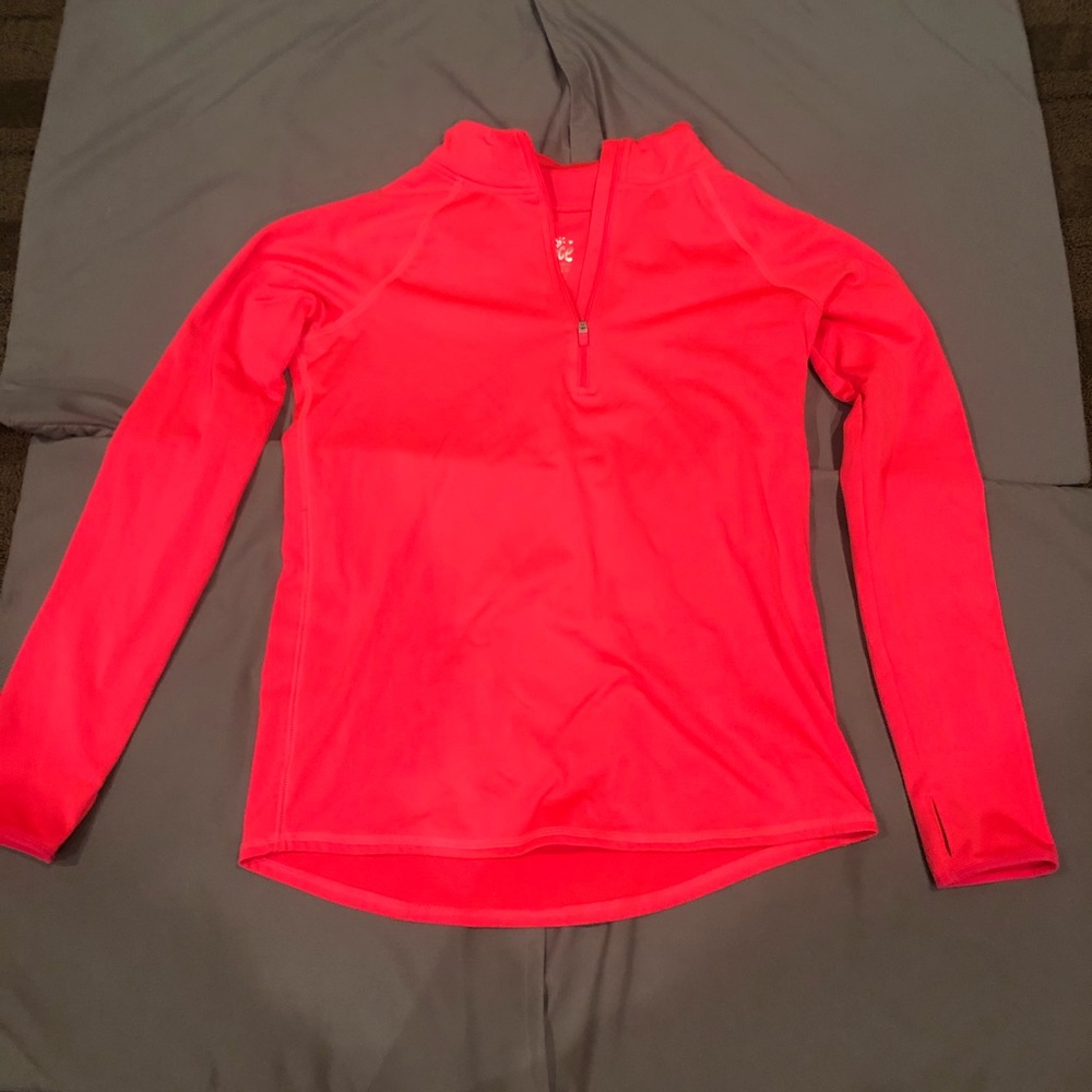 Justice long sleeve zip up performance shirt